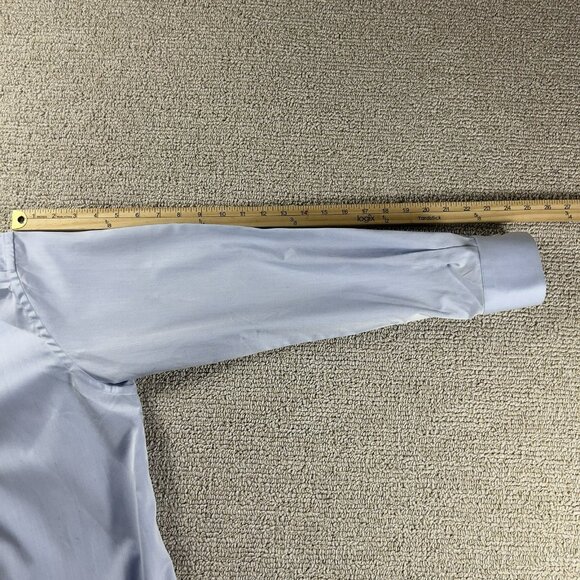 Eton Button Down Long Sleeve Dress Shirt Blue Men’s Size 16.5 / Large - Picture 6 of 8